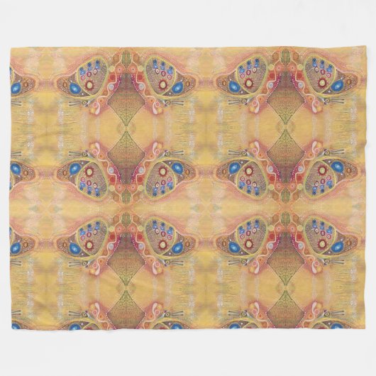 Vlinder Magnetische Kunst Custom Fleece Deken (Voorkant (Horizontaal))