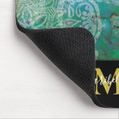 Vlinder Mandala Personaliseer Monogram Muismat (Hoek)