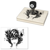 Vlinder meisje 1A Rubberstempel (Gestempeld)