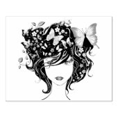 Vlinder meisje 1A Rubberstempel (Afrduk)