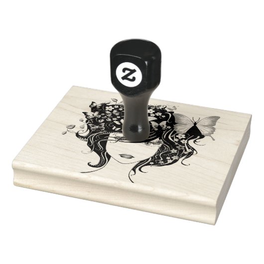 Vlinder meisje 1A Rubberstempel (Stempel)