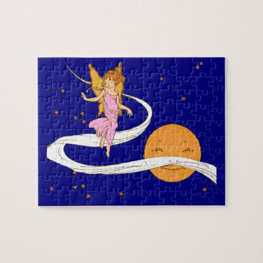 vlinder meisje in de ruimte legpuzzel (Horizontaal)