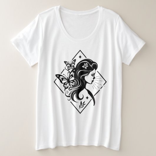 Vlinder meisje Spiritueel Magic T-shirt (Design voorkant)