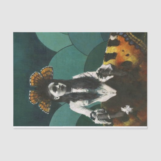 Vlinder meisje tissuepapier (Voorkant)