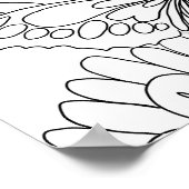 Vlinder Meisje Vrouwen Gezicht Kleurplaat Poster (Hoek)