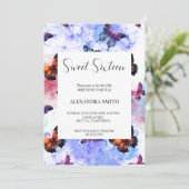 Vlinder melkwegstelsel zoet zestien kaart (Staand voorkant)