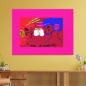 Vlinder Mensen Canvas Afdruk (Insitu (Woonkamer))