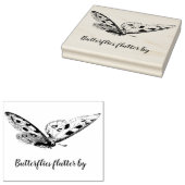  vlinder met aangepaste scripts rubberstempel (Gestempeld)