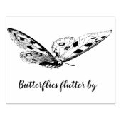  vlinder met aangepaste scripts rubberstempel (Afrduk)