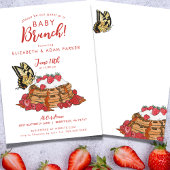 Vlinder met Aardbeien Baby Brunch Shower Kaart
