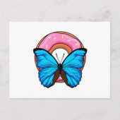 Vlinder met Donut Briefkaart (Voorkant)