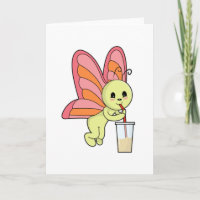 Vlinder met drank & drankriet
