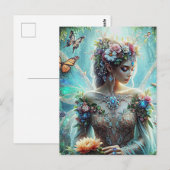 Vlinder met Fairy Tapestry Briefkaart (Voorkant / Achterkant)