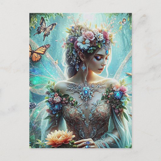 Vlinder met Fairy Tapestry Briefkaart (Voorkant)