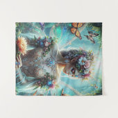 Vlinder met Fairy Tapestry Wandkleed (Voorkant (horizontaal))
