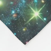 Vlinder met galactische gloed en sprankelende ster fleece deken (Hoek)