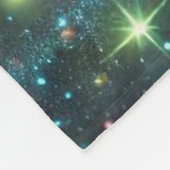 Vlinder met galactische gloed en sprankelende ster fleece deken (Hoek)