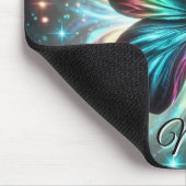 Vlinder met galactische gloed en sprankelende ster muismat (Hoek)