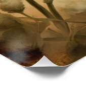 Vlinder met Gele Bloemen Perfect Poster (Hoek)