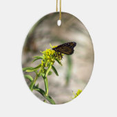 Vlinder met Gele Veldbloemen Ornament (Rechts)