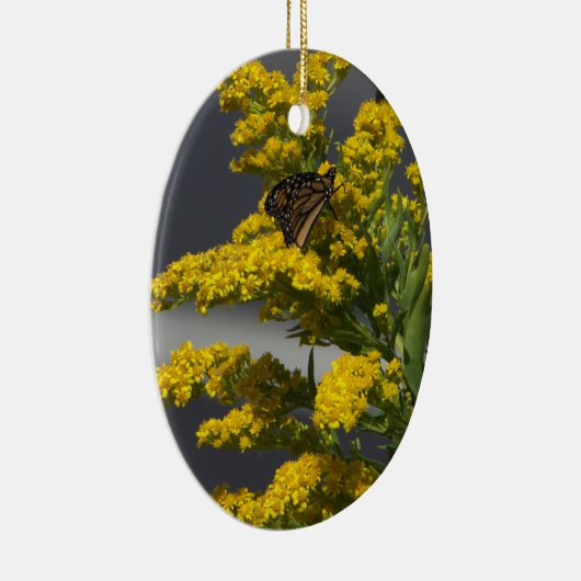 Vlinder met gele wilde bloemen Ornament (Rechts)