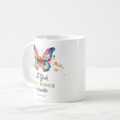 Vlinder Met God Alles Is Mogelijk Koffiemok (Voorkant links)