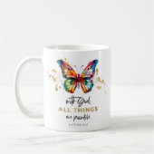 Vlinder Met God Alles Is Mogelijk Koffiemok (Links)