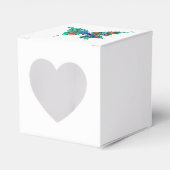 Vlinder met groene pauwveren bedankdoosjes (Voorkant Zijde)