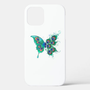 Vlinder met groene pauwveren Case-Mate iPhone case