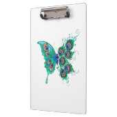 Vlinder met groene pauwveren klembord (Links)
