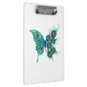 Vlinder met groene pauwveren klembord (Rechts)