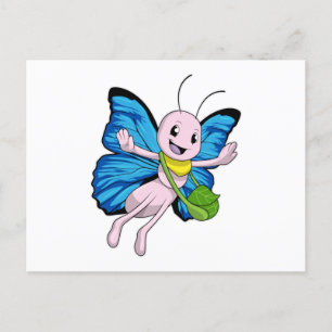 Vlinder met handtas briefkaart
