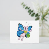 Vlinder met handtas briefkaart (Staand voorkant)