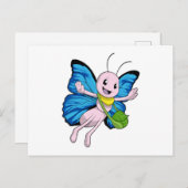 Vlinder met handtas briefkaart (Voorkant / Achterkant)