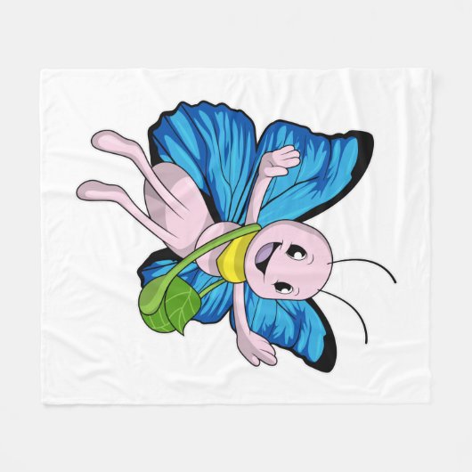 Vlinder met handtas fleece deken (Voorkant (Horizontaal))