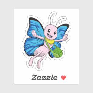 Vlinder met handtas sticker
