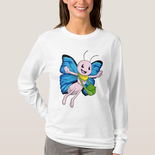 Vlinder met handtas t-shirt (Voorkant)