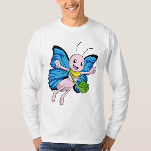 Vlinder met handtas t-shirt (Voorkant)