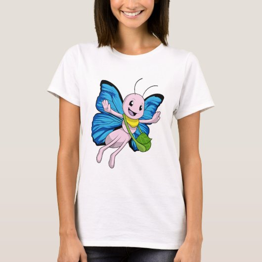 Vlinder met handtas t-shirt (Voorkant)