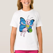 Vlinder met handtas t-shirt (Voorkant)