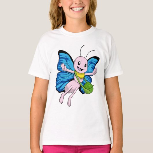 Vlinder met handtas t-shirt (Voorkant)