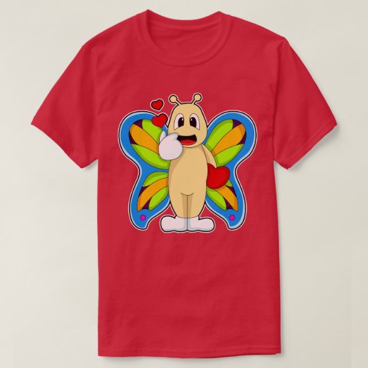 Vlinder met Hart 1 T-shirt (Design voorkant)