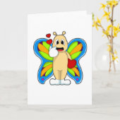 Vlinder met Hart Kaart (Gele Bloem)