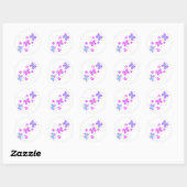 vlinder met hart ronde sticker (Vel)