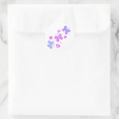 vlinder met hart ronde sticker (Tas)