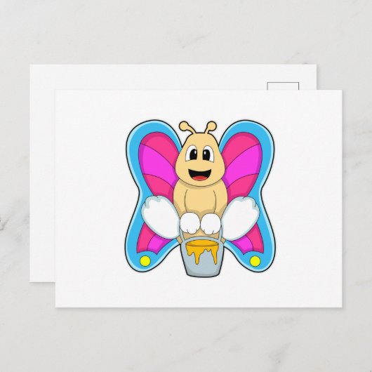 Vlinder met honing briefkaart (Voorkant / Achterkant)