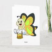 Vlinder met honing kaart (Achterkant)