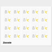 Vlinder met Inspirerende Spreuk Vierkante Sticker (Vel)