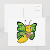 Vlinder met kopje koffie briefkaart