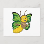 Vlinder met kopje koffie briefkaart (Voorkant)